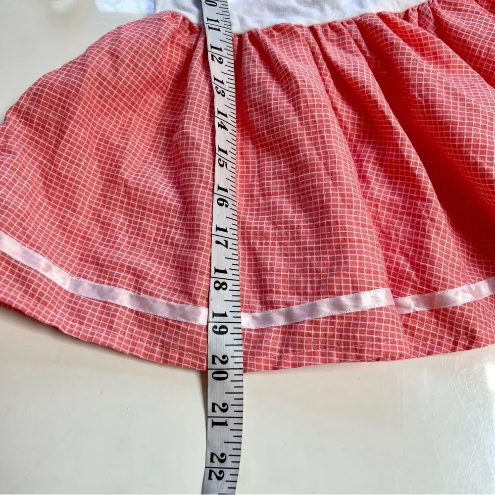 Vintage 60s 70s One of a Kind Handmade Country Plaid Halter Circle Skirt Dress